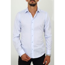 Escardin Slim Fit Açık Mavi Renk Erkek Gömlek