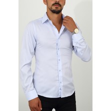 Escardin Slim Fit Açık Mavi Renk Erkek Gömlek