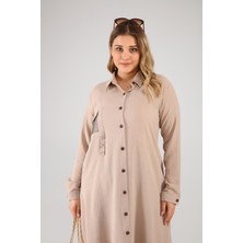 Buyuk Beden Tunik Tesettur Kadin Ayrobin Kumas