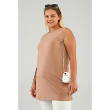 FERACE Kadın Sıfır Kol Kurtarıcı Kolsuz Tunik