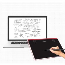 Acepen AP604 Kırmızı 6x4" 8192 Seviye Basınç Çizim Grafik Tablet