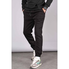 Madmext Siyah Şardonlu Basic Erkek Eşofman Altı 5482