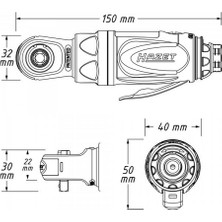 Hazet 9020-P2 40 Nm 1/4" Hazet Havalı Mini Cırcır