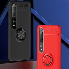 Kip GSM Xiaomi Mi 10 Kılıf Metal Yüzüklü Standlı Yumuşak Ravel Silikon Kapak