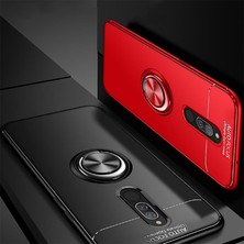 Kip GSM Xiaomi Redmi 8 Kılıf Metal Yüzüklü Standlı Yumuşak Ravel Silikon Kapak