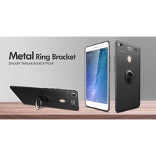 Kip GSM Xiaomi Mi Max 2 Kılıf Metal Yüzüklü Standlı Yumuşak Ravel Silikon Kapak