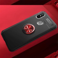 Kip GSM Xiaomi Redmi Note 7 Kılıf Metal Yüzüklü Standlı Yumuşak Ravel Silikon Kapak