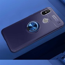 Kip GSM Xiaomi Redmi Note 7 Kılıf Metal Yüzüklü Standlı Yumuşak Ravel Silikon Kapak