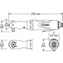 Hazet 9022-P2 108 Nm 1/2" Hazet Havalı Cırcırlı Vıdalama