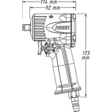 Hazet 9011M 460 Nm 3/8" Hazet Havalı Sıkma Sökme Tabancası