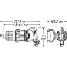 Hazet 9014 Ps-1 3400 Nm 1" Hazet Havalı Sıkma Sökme Tabancası