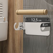 Lamizon Ahşap Paslanmaz Çelik Modern Tuvalet Kağıdı Askısı Wc Rulo Kağıt Düzenleyici