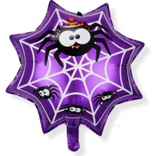 Parti Sürprizi Cadılar Bayramı Örümcek Ağı Desenli Folyo Balon