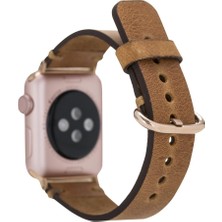 Bouletta Apple Watch Uyumlu Deri Kordon 38-40-41MM Roma G19 Taba