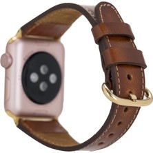 Bouletta Apple Watch Uyumlu Deri Kordon 38-40-41MM Roma RST2EF Taba