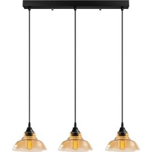 Riolight  Retro Masa Üstü Cam Sarkıt Avize Taban UZUNLUĞU:60CM Cam ÇAPI:20CM