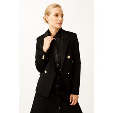 Ekol Blazer Düğmeli Kaşe Ceket