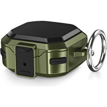 CoverZone Galaxy Buds Live ile Uyumlu Kılıf Darbeye Dayanıklı Bungalow Sert Koruyucu Kılıf + Askılık