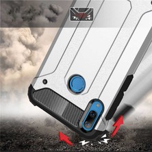 Aqua Aksesuar Huawei Y7 Prime 2019 Kılıf Çift Katmanlı Tank Silikon Kapak