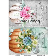 Lineart 5184 Pumpkin, Balkabağı, Hallowen, Çiçek Desen Pirinç Dekopaj 30X42