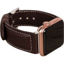 Bouletta Apple Watch Uyumlu Deri Kordon 42-44-45MM Nm4-As3 Kahve