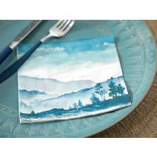 English Home Mist Land Kağıt 20'li Kağıt Peçete 25 x 25 cm Mavi