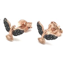 Erer Gümüş Gümüş Kuş Model Küpe DP14D6