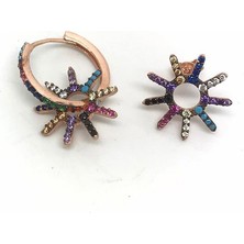 Erer Gümüş Gümüş Güneş Model Küpe NZ46CX1