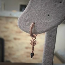 Erer Gümüş Gümüş Ok Model Taşlı Çift Küpe CN12T3Y6