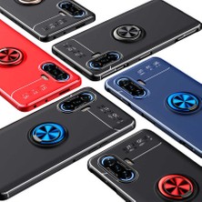 Kip GSM Xiaomi Redmi K40 Gaming Kılıf Metal Yüzüklü Standlı Yumuşak Ravel Silikon Kapak