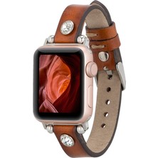 Bouletta Apple Watch Uyumlu Deri Kordon Visby 38-40-41MM Ferro RST2EF Taba