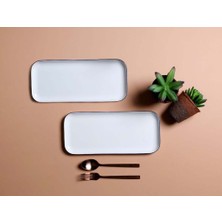 Porland Blue Stripe 2li Kayık Tabak Seti 27CM