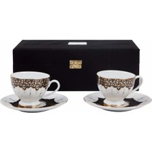 Porland Ferhest Siyah Çay Fincan Takımı 4 Parça