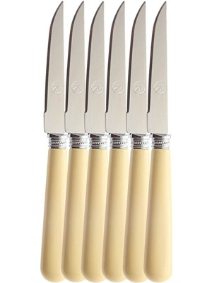  6'lı Lüx Meyve,kahvaltı ve Taı Bıçak Seti 16.5 cm