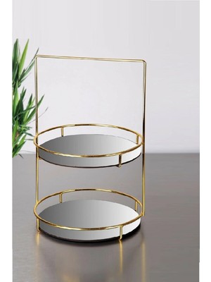 2 Katlı Aynalı Gold Lüx R Düzenleyici ve Sunumluk