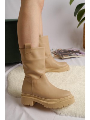 Oksit Alinda Içi Polarlı Suya Dayanıklı Basic Kadın Bot Çizme