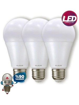 Nzb Klaus 3'lü LED Lamba 6500K Beyaz Işık 9W