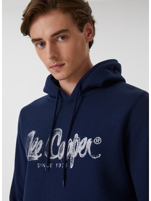 Lee Cooper Kapüşon Yaka Lacivert Erkek Sweat Shirt 231 Lcm 241014 Gregor