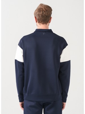 Fabrika Sports Dik Yaka Düz Lacivert Erkek Sweat Shirt Namı