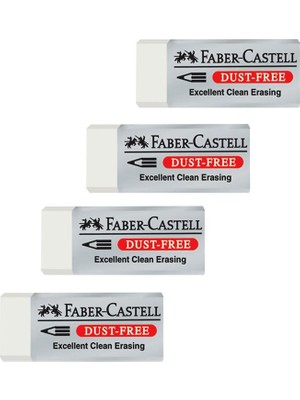 Faber-Castell Faber Castell Dust Free Küçük Boy Beyaz Silgi (No:30)-4 Adet