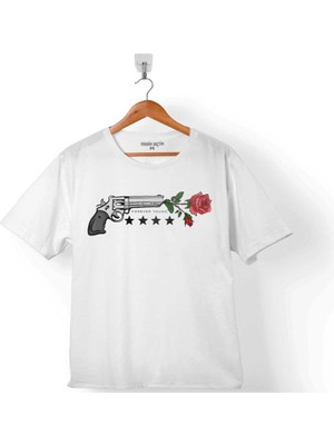 Kendim Seçtim Guns N And Roses Gun Gül ve Kan  Tabanca Çocuk Tişört