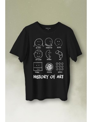 Kendim Seçtim History Of Art Monet Dali Da Vinci Baskılı Tişört Unisex T-Shirt