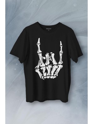 Kendim Seçtim Rock And Roll Music Sert Müzik Baskılı Tişört Unisex T-Shirt