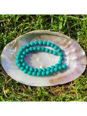 Doğal Taş Delisi Turkuaz Doğal Taş Dizisi (8mm) (Sertifikalı)