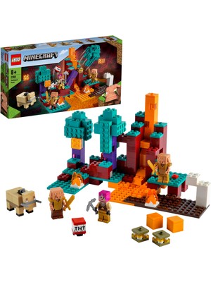 LEGO Minecraft# Çarpık Orman 21168 Minecraft Nether Oyun Seti; Çarpık Ormanda Eğlenceli ve Yaratıcı bir Yapım Oyuncağı Seti (287 Parça)