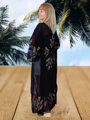 Boutique Venüs Taş Baskılı Uzun Pareo & Kimono