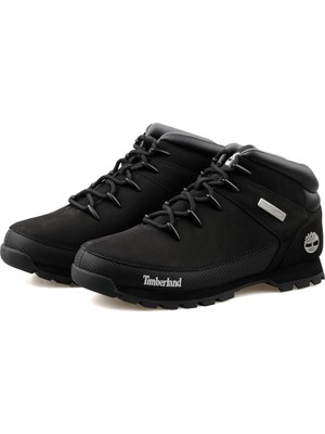 Timberland Euro Sprint Mid Lace Up Boot Erkek Siyah Bot TB06361R0011