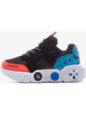 Skechers Lil Gametronix Küçük Erkek Çocuk Siyah Spor Ayakkabı 402262N Bkmt