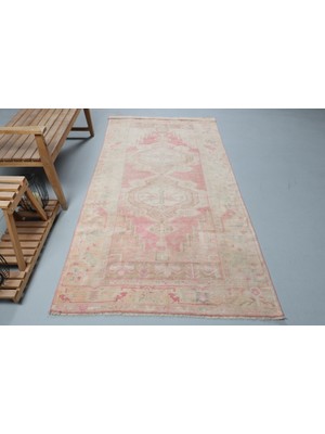 Kayra Export Türk Halısı, Eskitme Halı, Halı, 126 x 254  cm  Kırmızı Halı, Yün Banyo Halı, Bahçe Alan Halı,  9424