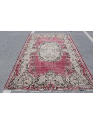 Kayra Export Eskitme Halı, Türk Halısı, Halı, 181 x 272  cm  Kırmızı Halı, Dekoratif Büyük Halı,  3044